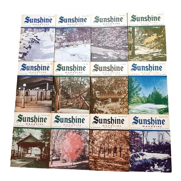 Vtg For All The Family Sunshine Magazine 1966 Set Jan-Dec Lot of 12 Easy to Read - Picture 1 of 7